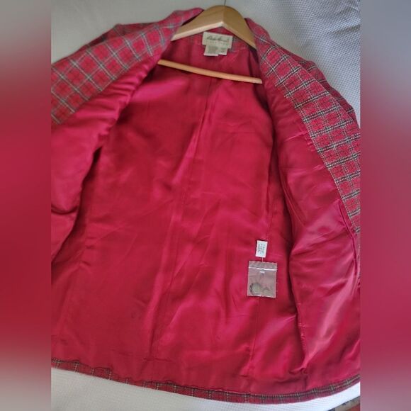 Eddie Bauer plaid wool petite blazer sport jacket new without tags - Picture 4 of 12